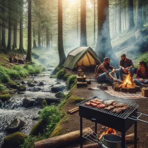 Món nướng cho buổi dã ngoại bên bờ suối